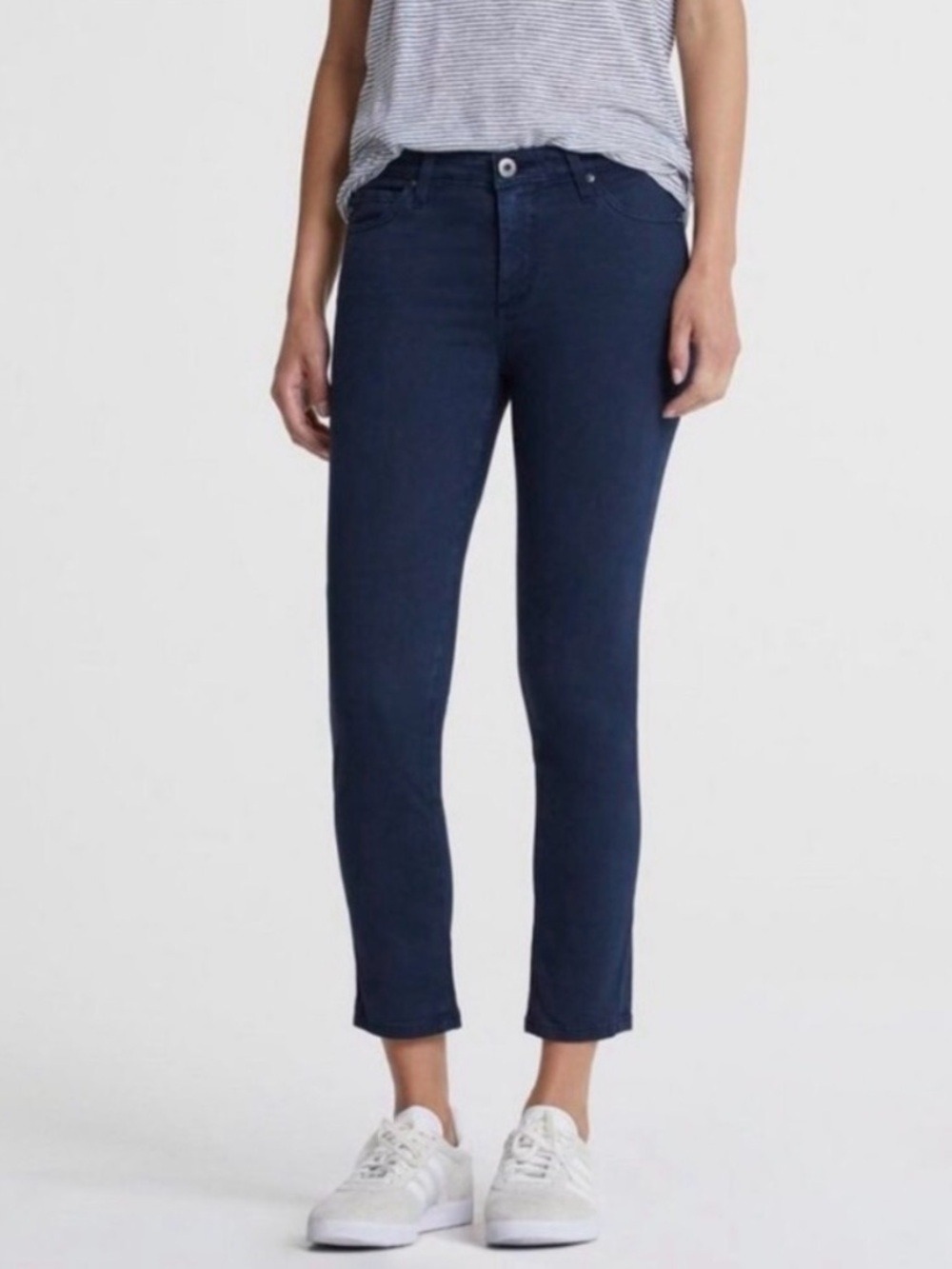 Ag Adriano Goldschmied The Prima Crop Navy Stretch Jeans 25